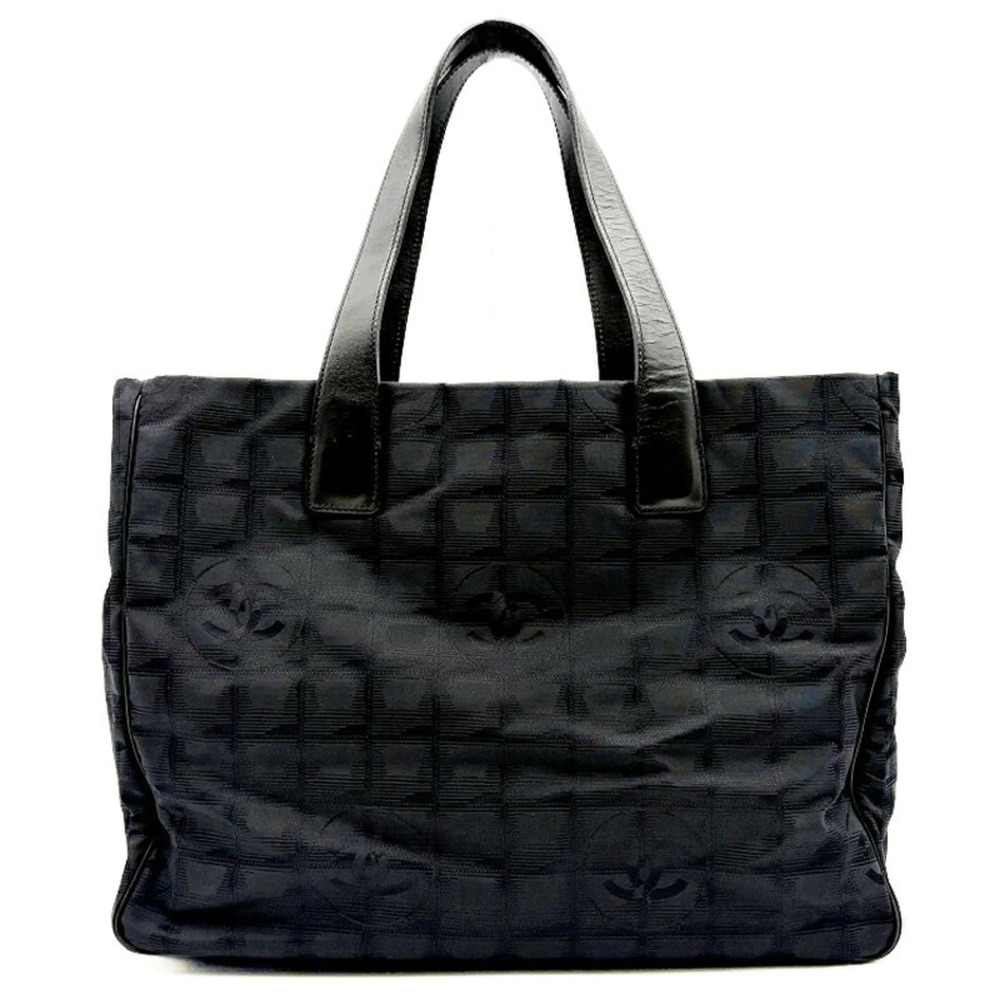Chanel CHANEL Women's Tote Bag New Travel Line MM A15991 Nylon Leather Black A4